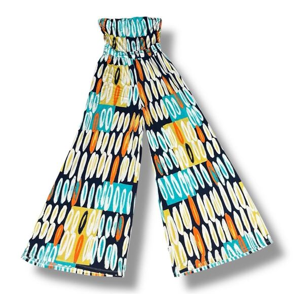 Newberry Kustom Pants - Newberry Kustom wide leg strapless jumpsuit